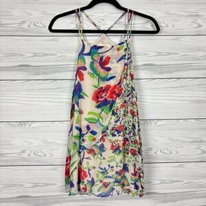 Maeve by Anthropologie Floral Strappy Tank Top Size Large